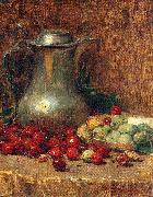 Newman, Willie Betty Pewter Pitcher and Cherries USA oil painting reproduction